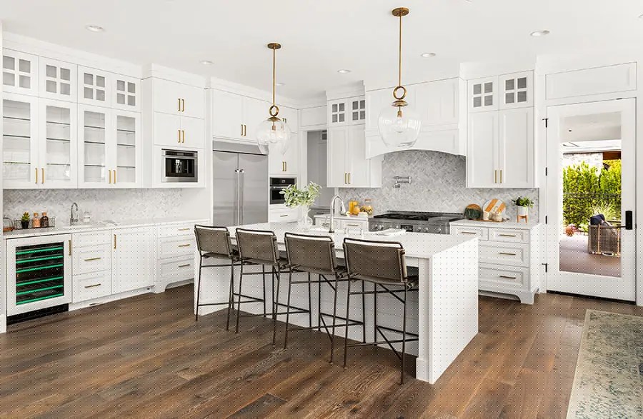 Custom Orange County kitchen with high-concept cabinetry