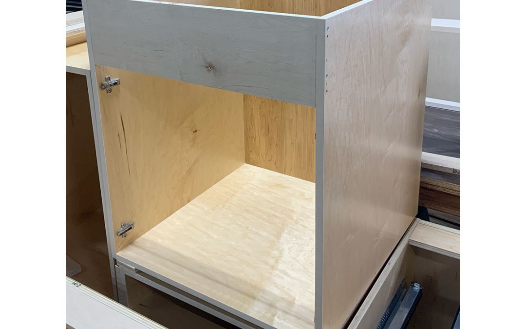 Custom cabinet box construction using lock dado joints at Riggins Wood Products